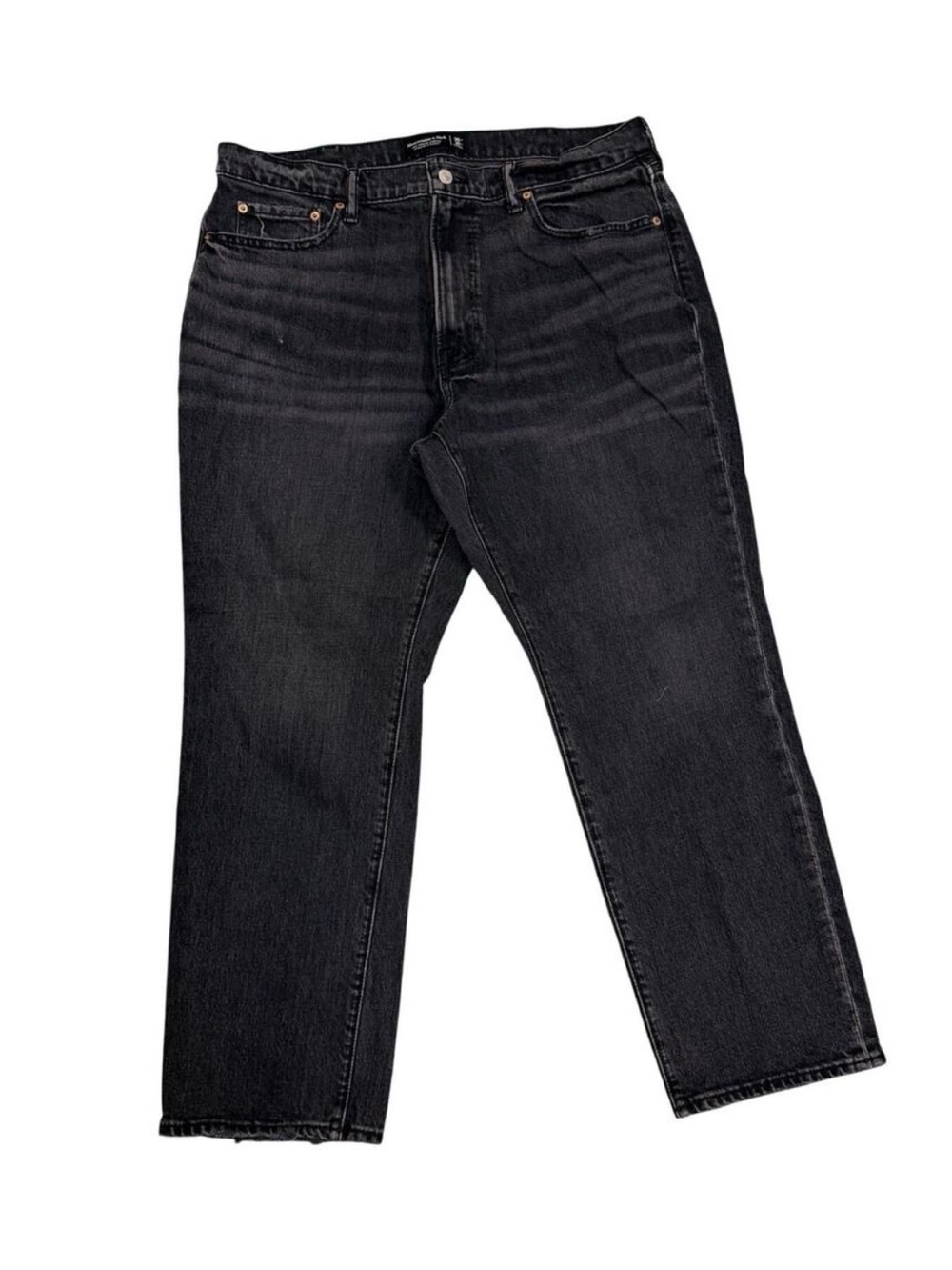 Abercrombie & Fitch Men's Black Relaxed Straight Jeans